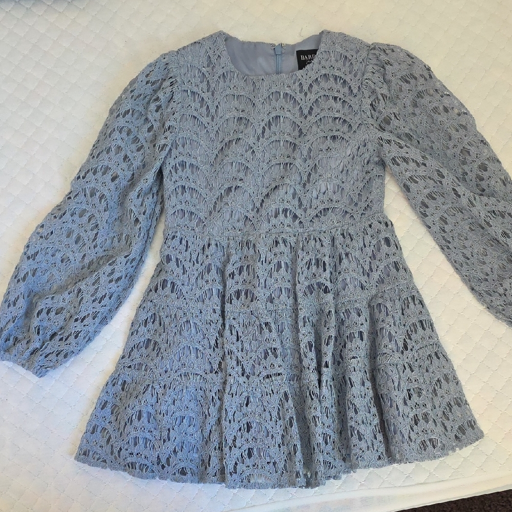 Bardot Kids Lace Dress in Soft Blue